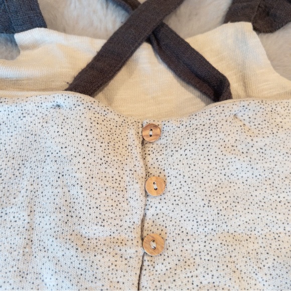 Zara Girls Ruffle Overall Jumper Gray Ivory Size 4-5 Years - Picture 8 of 10